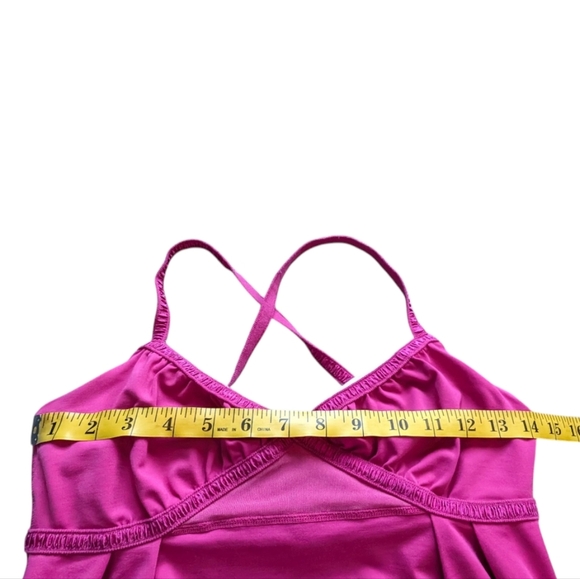 Lululemon Dance Strap Tank Senorita Pink Fuscia Ribbon Rel: 2010 Women's size 6 - Picture 8 of 12
